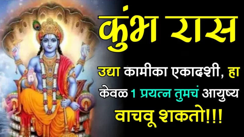 कुंभ राशी : उद्या कामीका एकादशी, हा केवळ 1 प्रयत्न तुमचं आयुष्य वाचवू शकतो!!!…