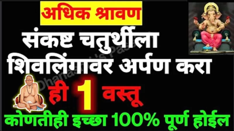 4 ऑगस्ट, अधिक श्रावण संकष्टी चतुर्थी, शिवलिंगावर वाहा ही 1 वस्तू, इच्छा होईल तत्काळ पूर्ण….