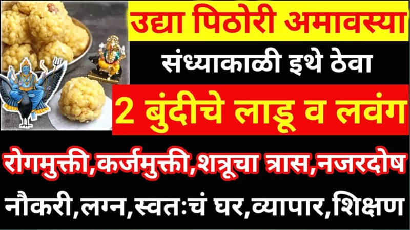 14 सप्टेंबर, गुरुवार,पिठोरी अमावस्या, इथे ठेवा 2 बुंदीचे लाडू, कर्जमुक्ती, मनशांती दोन्ही मिळेल…