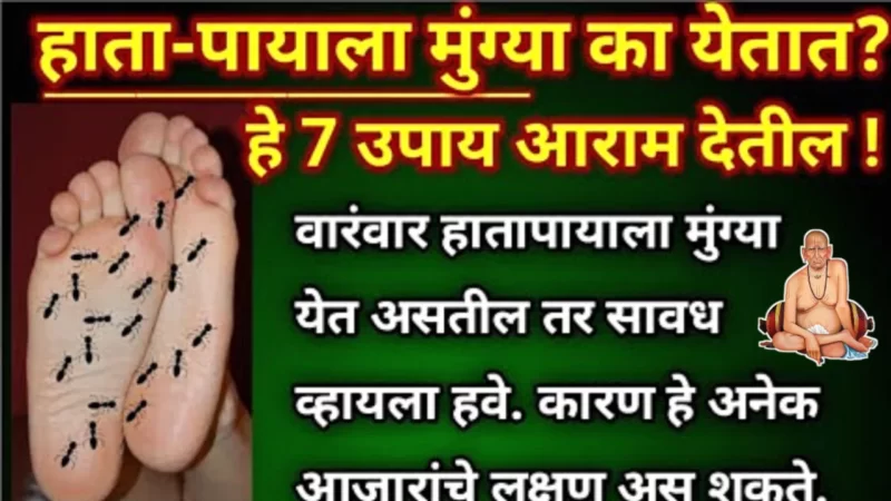 हाताला पायाला मुंग्या का येतात? घरगुती उपचार कोणतीच अवघड प्रोसेस नाह…