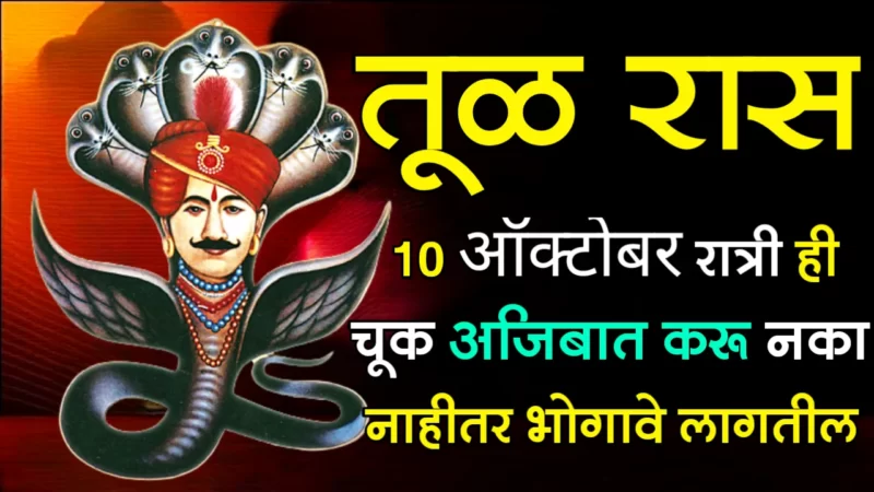 तूळ राशी : 10 ऑक्टोबर, रात्री ही चूक अजिबात करू नका नाहीतर भोगावे लागतील…