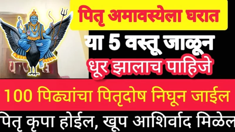 सर्वात मोठी अमावस्या, सर्वपित्री अमावस्या, असा धूर घरातून फिरवलं तर??