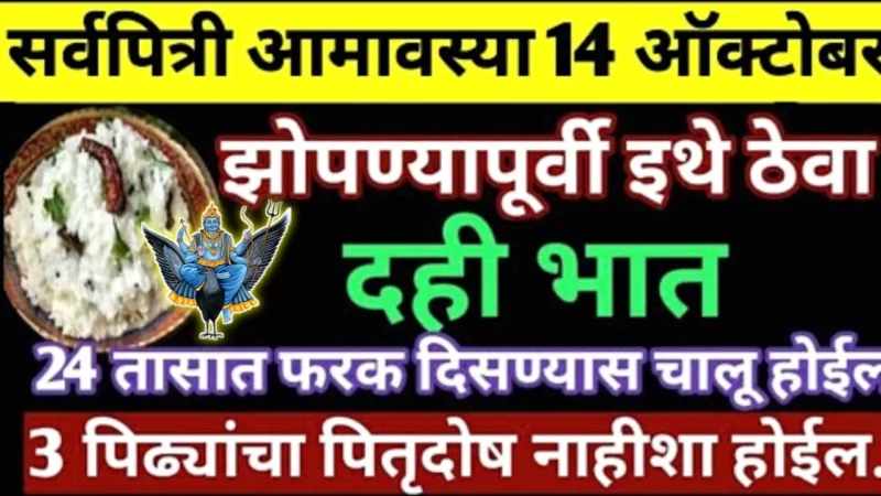 उद्या रात्री इथे ठेवा दहीभात, कितीही मोठा पितृ दोष निघून जाईल…