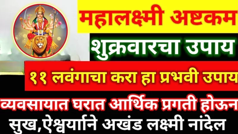 उद्या महालक्ष्मी मातेच्या या स्तोत्राचे पठण करावे, अपार धन, संपत्ती मिळेल….
