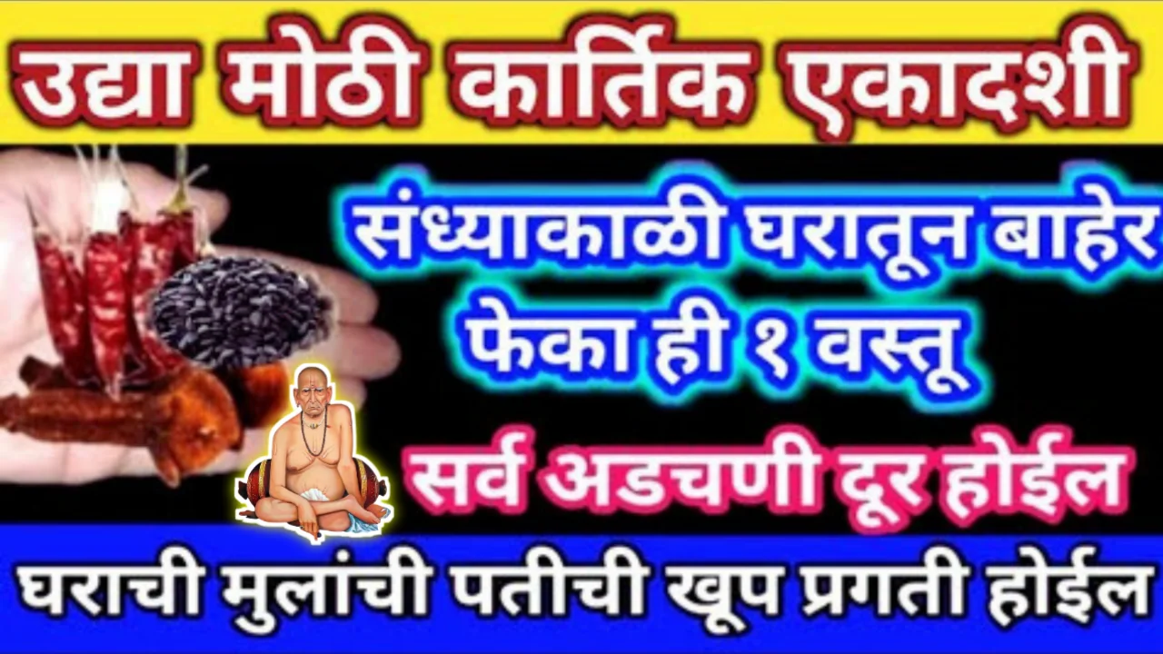 उद्या कार्तिक एकादशीला घरातून बाहेर फेका ही एक वस्तू, सात पिढ्यांचा दारिद्र्य नष्ट होईल…