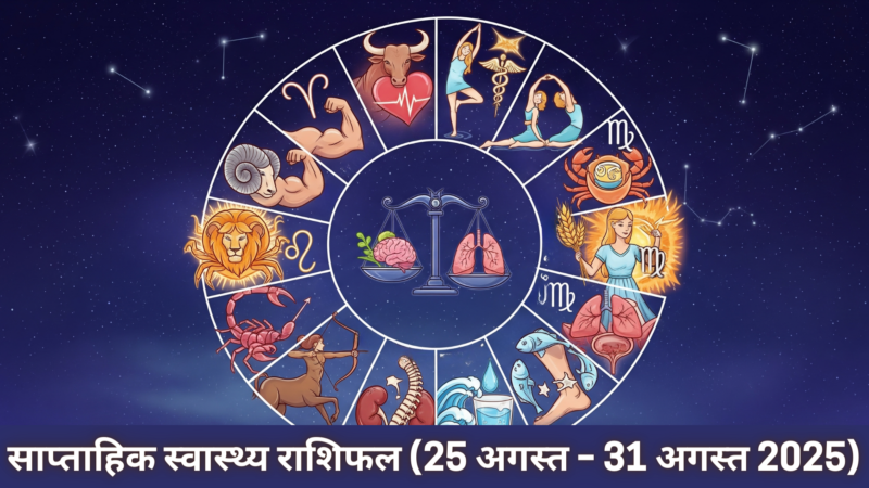साप्ताहिक स्वास्थ्य राशिफल (25 अगस्त – 31 अगस्त 2025)