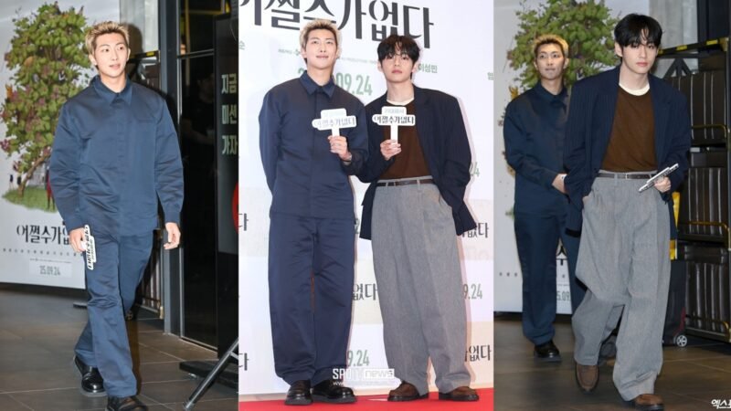 BTS’ V and RM Make a Stylish Entrance at Park Chan-wook’s No Other Choice VIP Premiere